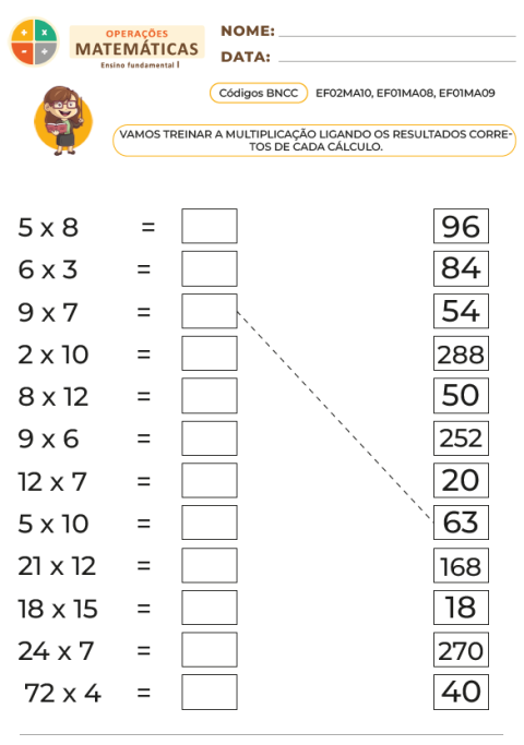 operações matemáticas - Operações Matemáticas